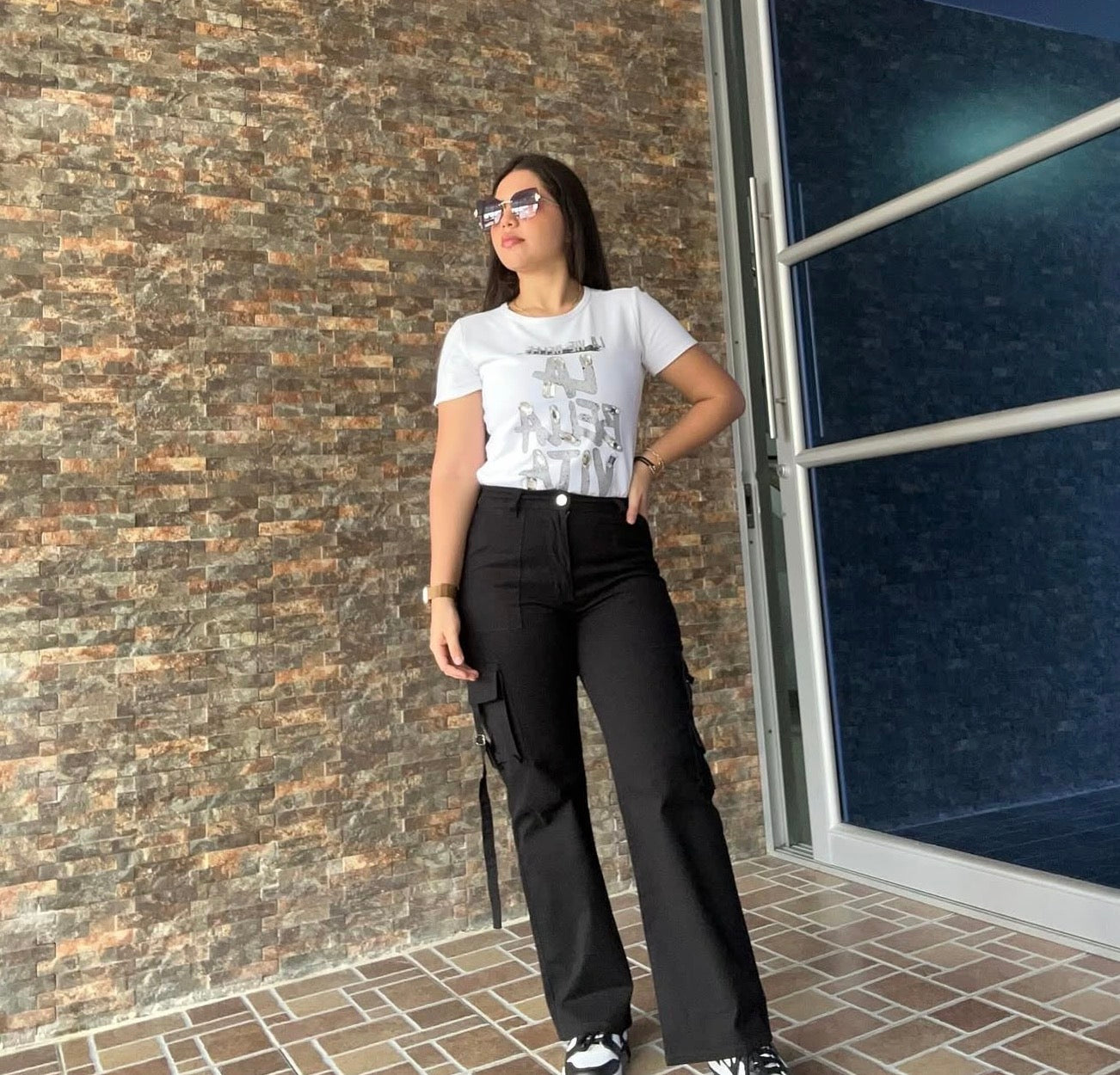 Pantalón Cargo (Color: Negro)